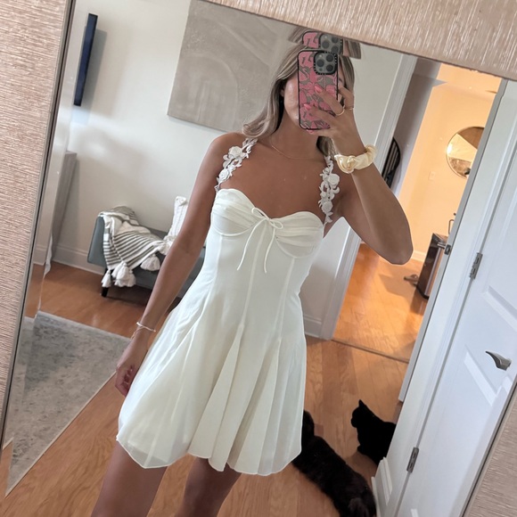 White Lucy in the Sky Mini Dress - Picture 1 of 2